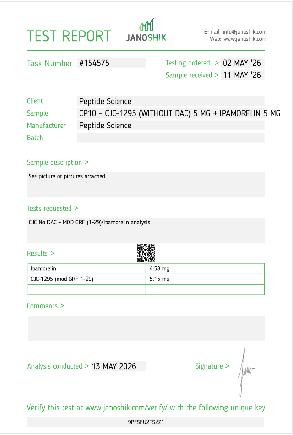 CJC 1295 without DAC+IPA